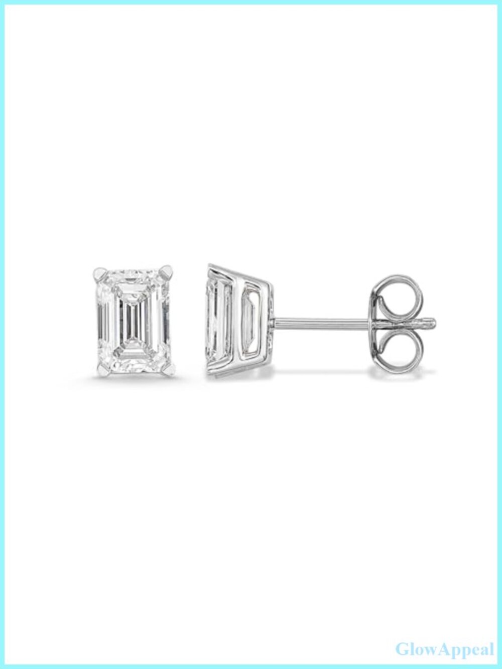 14K White Gold Lab Grown Diamond Stud Earrings 0.66 Ct